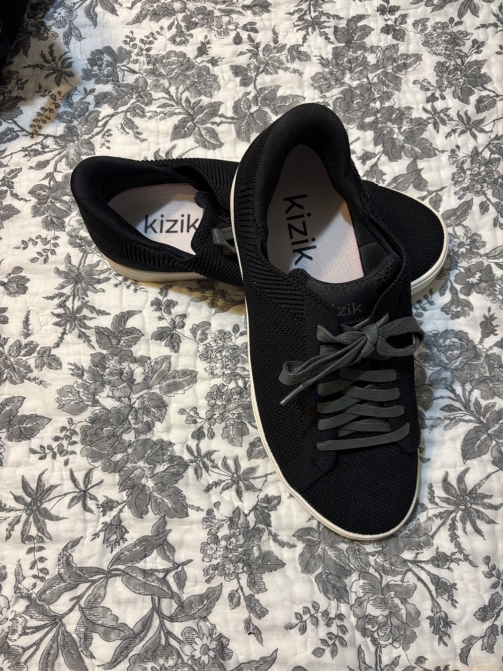 Kizik Women’s Black Knit Slip-On Sneakers